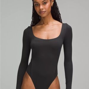 lululemon athletica Black Long Sleeve Bodysuit